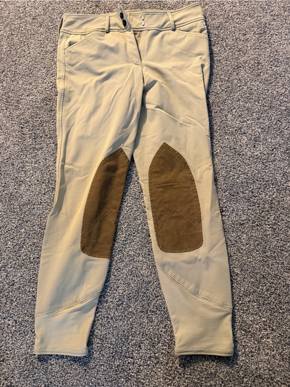 RJ Classics Tan Riding Breeches with Knee Patches - 28R